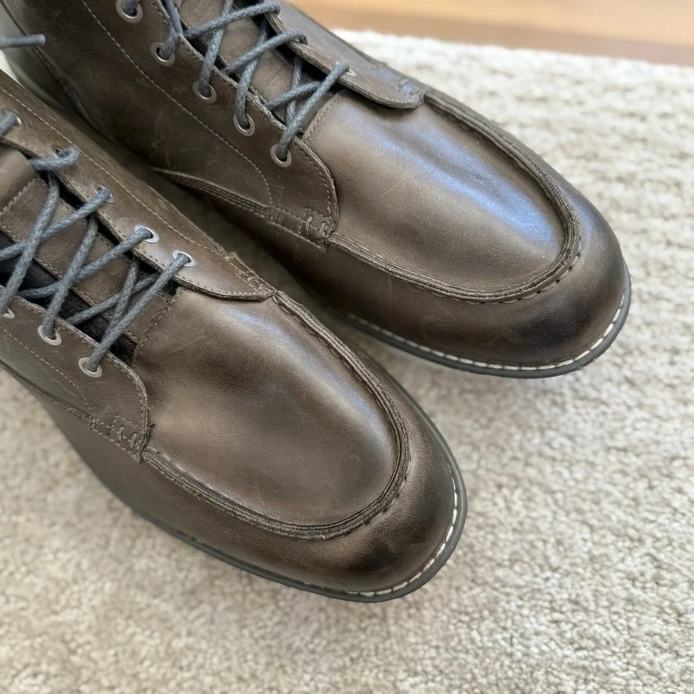 Timberland EARTHKEEPERS‎ Anti-Fatigue 17582 MEN 15 Leather MOC TOE Boots GRAY